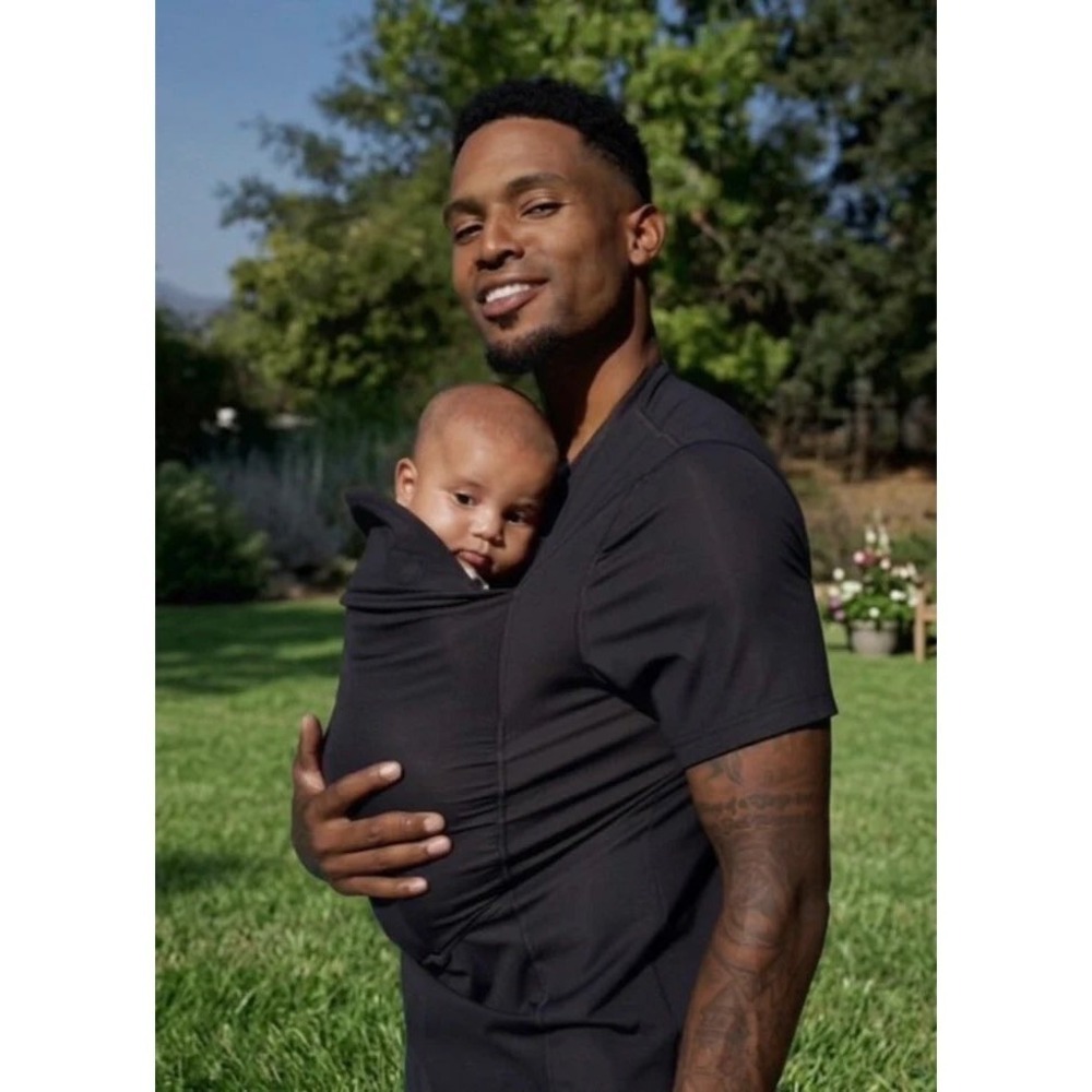 Lalabu Dad Shirt tee black men's medium kangaroo pocket